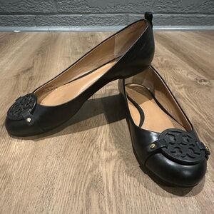 Tory Burch All Black Ballet Flat Size 8.5